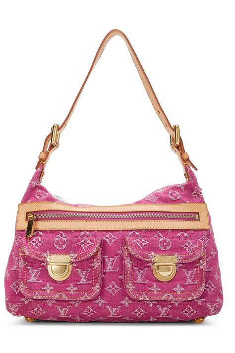 louis vuitton pink denim monogram bag|Louis Vuitton jean bag.